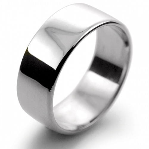 Slight or Soft Court Light -  8mm Platinum Wedding Ring 